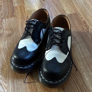 Dr. Martens Black and White Bex oxfords